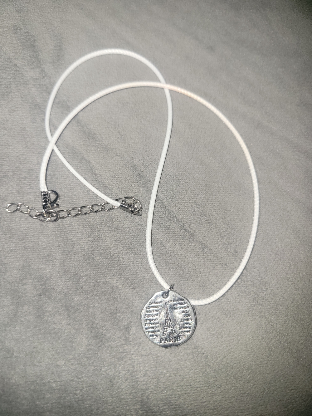 Paris White Cord Necklace